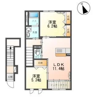 Felice B (フェリーチェビー)【2階】の間取り