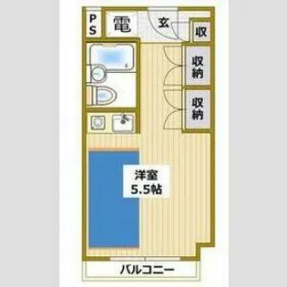 アミティ衣笠【2階】の間取り