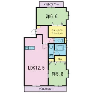ボー パルテール【4階】の間取り