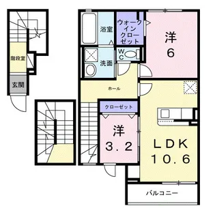 グラン・シャトー武蔵嵐山A【3階】の間取り
