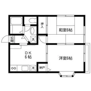 エンジェルハイツ東部台 B棟【202号室】の間取り