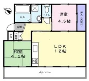 レインボーハウスさわら【123号室】の間取り