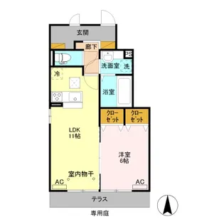 リベール【1階】の間取り