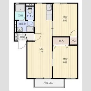 ロジュマンA【1階】の間取り