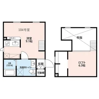 プリマ ラウレアⅢ【104号室】の間取り