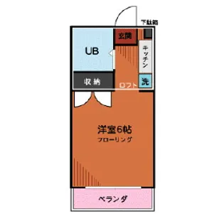 フレスノパーク西原【1階】の間取り