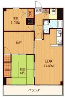 グランドハイツ八幡【5階】の間取り