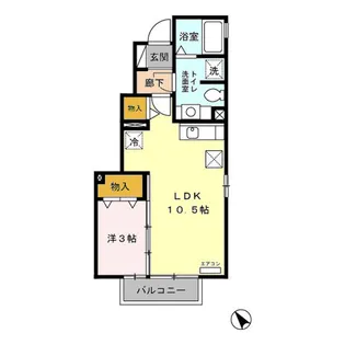 クレスト雅 B【1階】の間取り