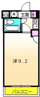 プライムハウス【0305号室】の間取り