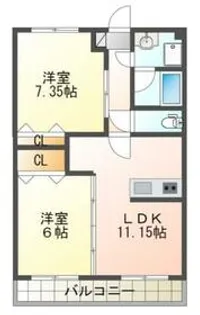 グランメゾンノス・リオ【202号室】の間取り