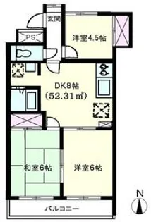 バロワール西上尾2号棟【1階】の間取り