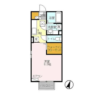メディアスヴィル 壱番館【1階】の間取り