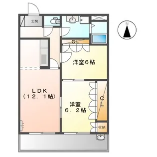 ロイヤルヒルズ上野【3階】の間取り