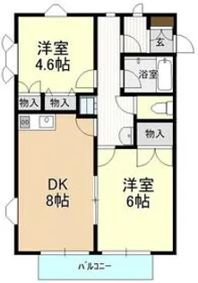 みなみハイツ【1階】の間取り