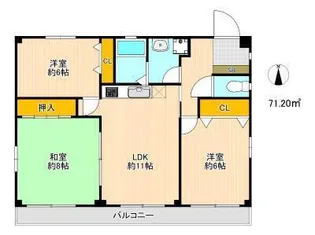 マーベラス栄和B棟【4階】の間取り