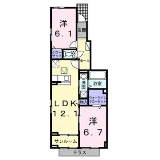 イーケートラスト【1階】の間取り