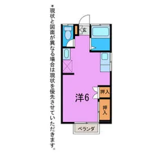 コーポみのわ【202号室】の間取り