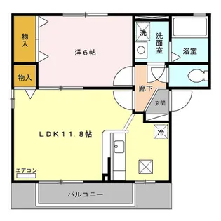 ラフィーネⅡ【1階】の間取り