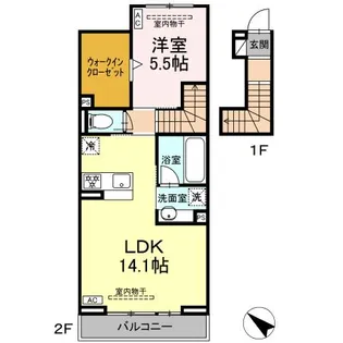 ラズライト【2階】の間取り