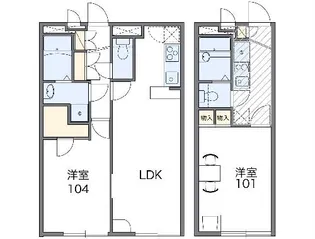 レオパレスすず【1階】の間取り