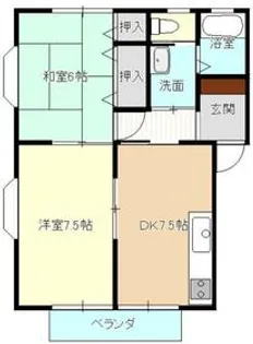 溜屋ハイツIII【1階】の間取り