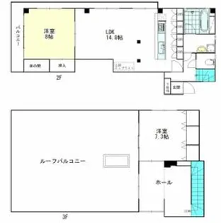 グランドール西篠崎【2階】の間取り