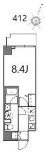 ティーステージジェイアール浜川崎【4階】の間取り