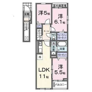 リーフ【2階】の間取り