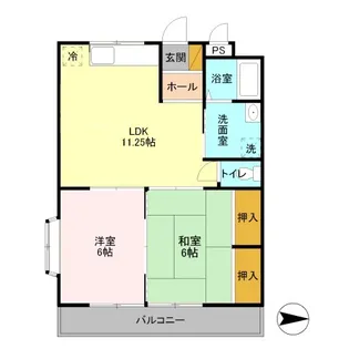 ハマノハイツ【2階】の間取り