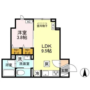 セレスティア竹の塚【1階】の間取り