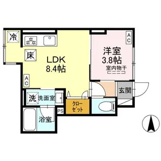 セレスティア竹の塚【1階】の間取り