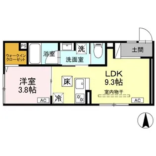 セレスティア竹の塚【1階】の間取り