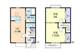 下妻リーズホールドⅡ【105号室】の間取り