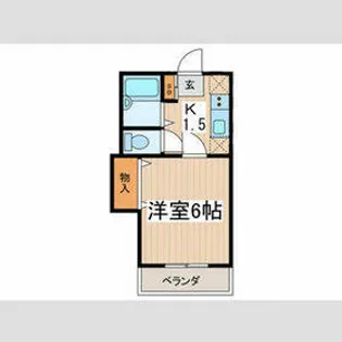 ブリュージュ鷹の台【1階】の間取り