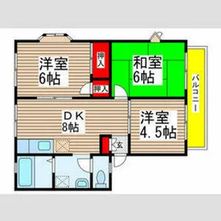 リヴェールハイツ【2階】の間取り