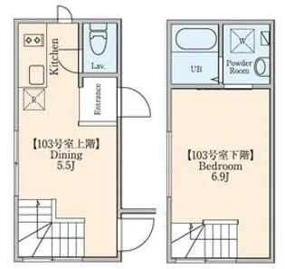 PROTO大井町Ⅰ【103号室】の間取り