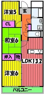 バンブーコート【706号室】の間取り