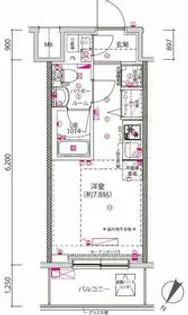 クラリッサ横浜シエル【307号室】の間取り