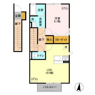サングレース【2階】の間取り