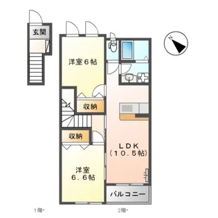 アシューレ・I【2階】の間取り