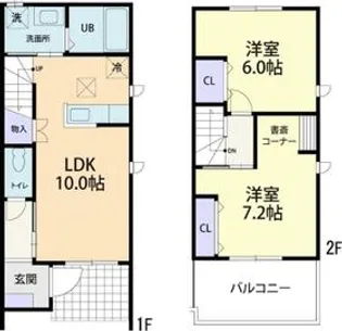 Douceur bois (ドゥースール・ボワ)【101号室】の間取り