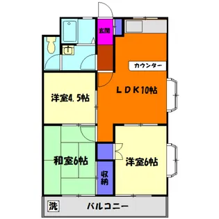 メゾン萩原【104号室】の間取り