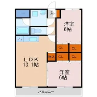 キング・ペレ【4階】の間取り