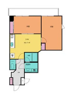 アロー芝山マンション【2階】の間取り