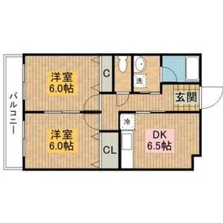 アミザージ波多江【0102号室】の間取り