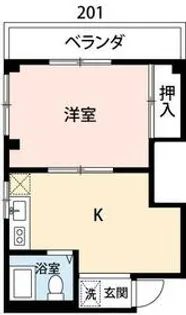コーポタマ【201号室】の間取り