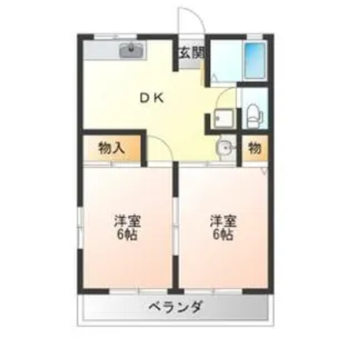 ドミールB【102号室】の間取り