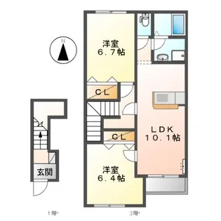 ヒールコートGOTO【2階】の間取り
