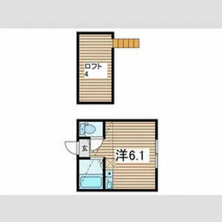 ユナイト宮前平バジーリオ【202号室】の間取り