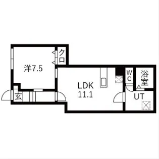 アイリス渋谷【B105号室】の間取り